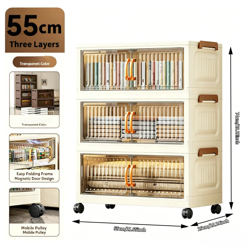 Foldable Rolling Storage Organizer