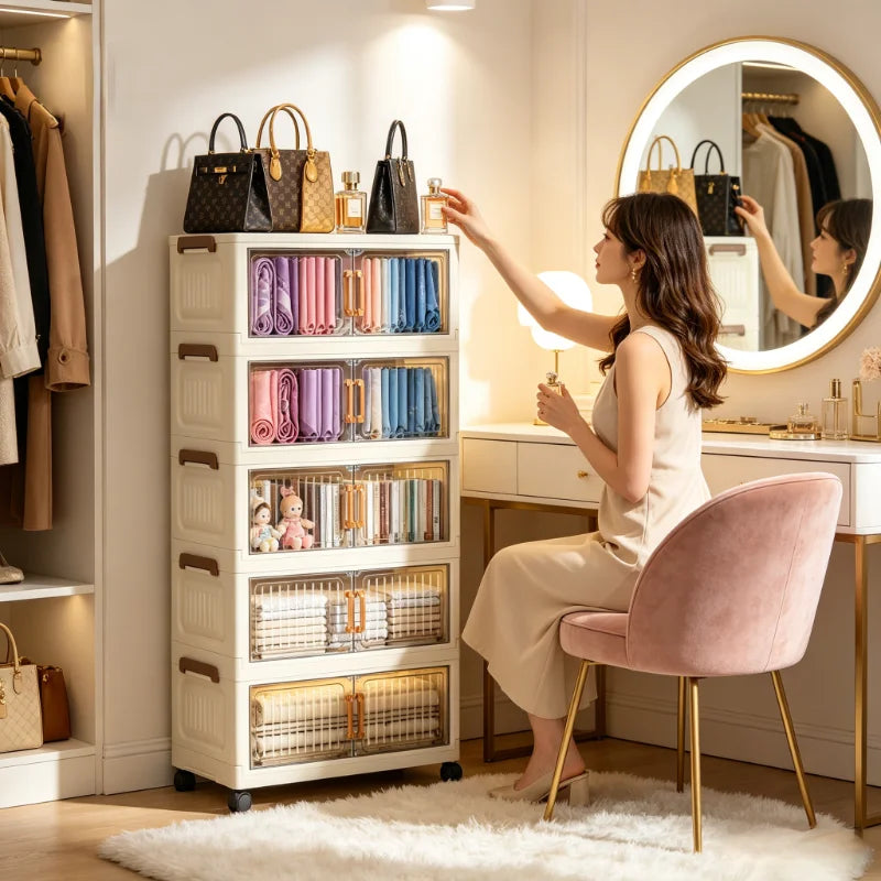 Foldable Rolling Storage Organizer