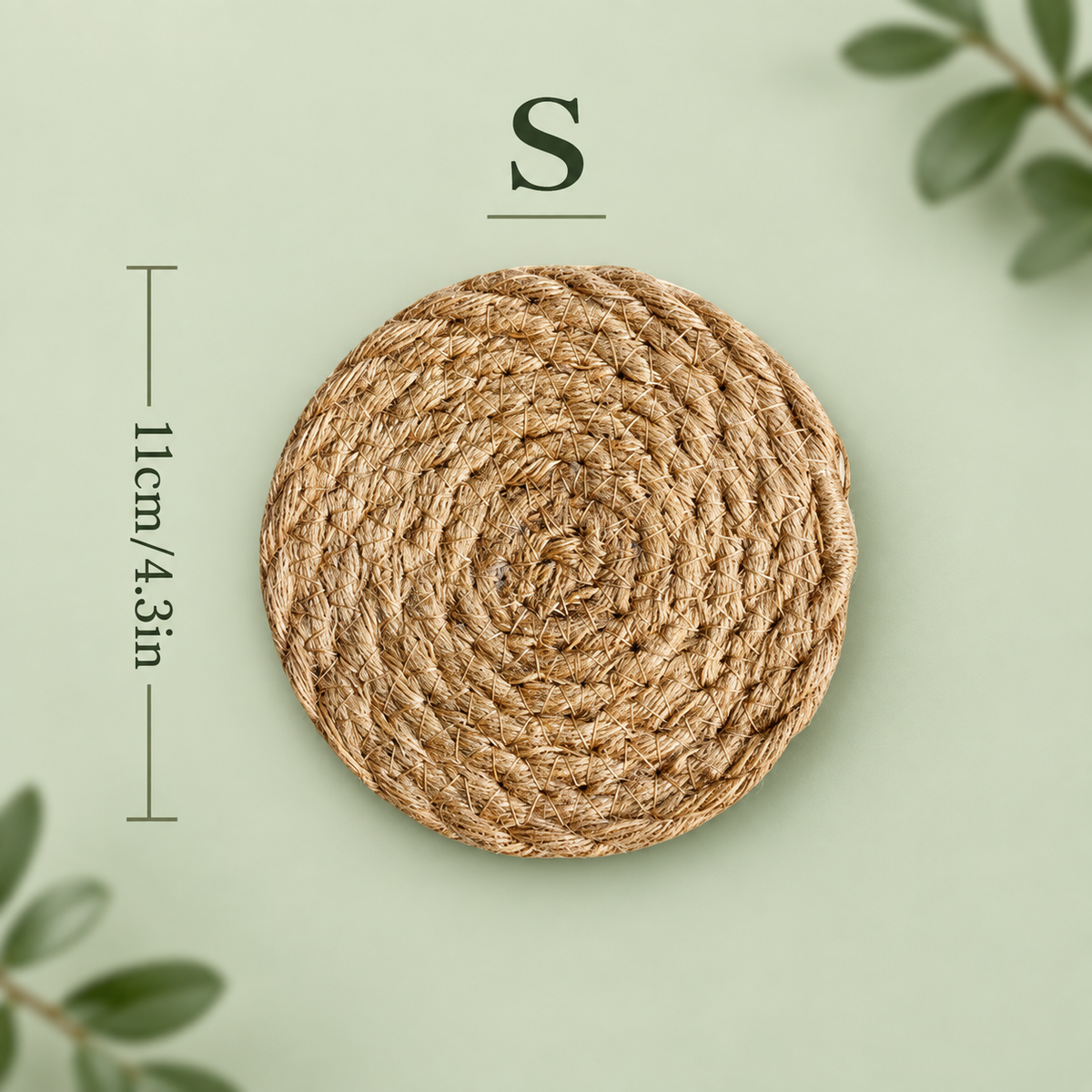 Untersetzer aus geflochtener Jute