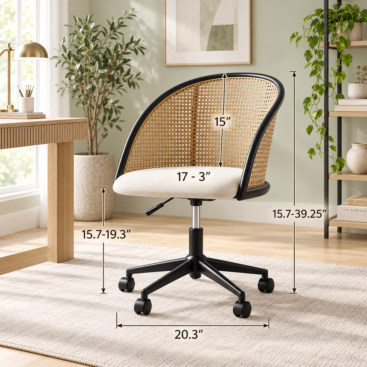 Rattan-Bürostuhl