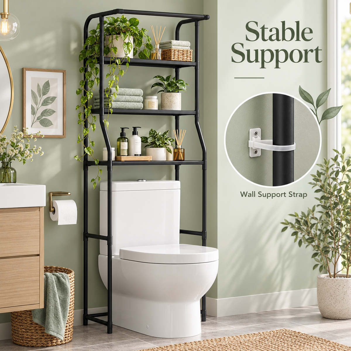 3-Tier Bathroom Space-Saving Rack
