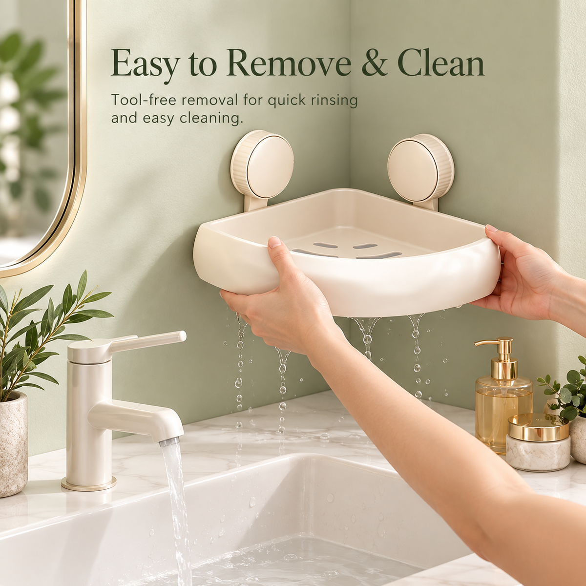 No-Drill Bathroom Wall Organizer
