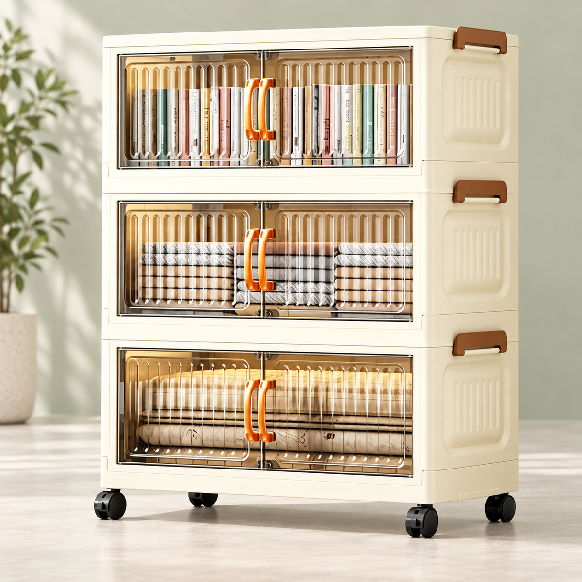 Foldable Rolling Storage Organizer