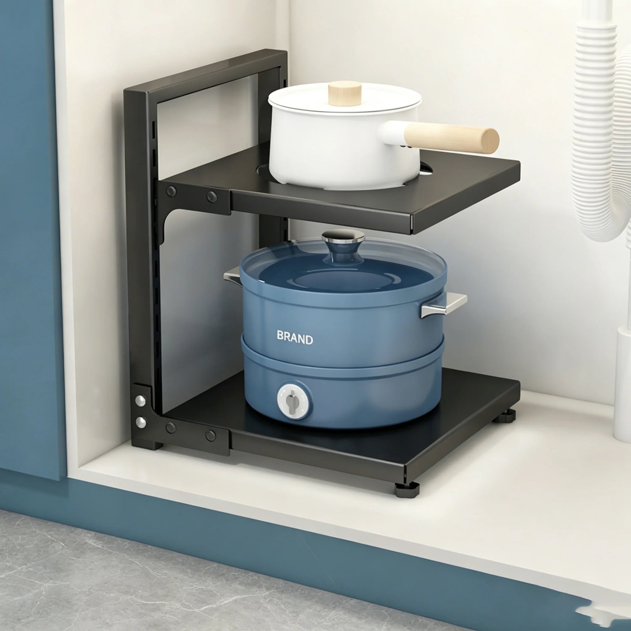 Multi-Tier Kitchen Pot & Pan Organizer