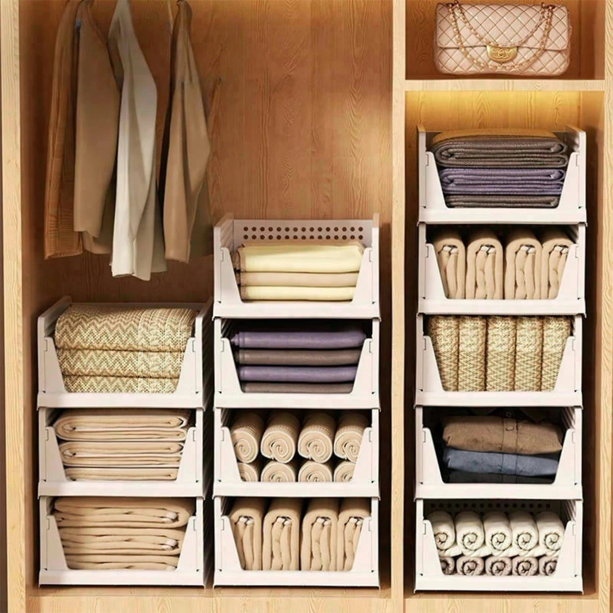 Foldable Wardrobe Storage Basket
