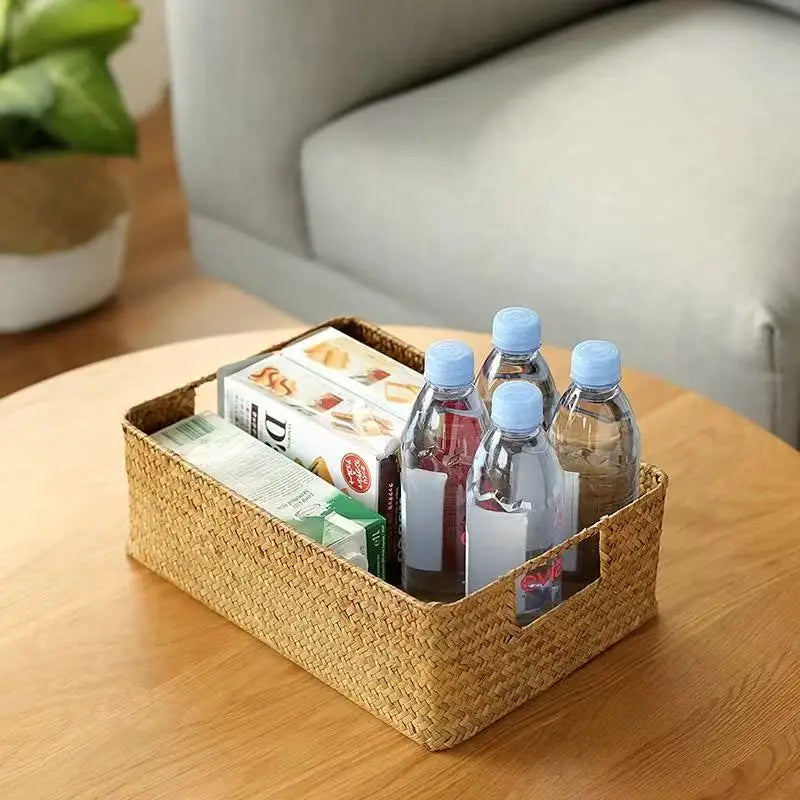 Natural Rattan Organizer Basket
