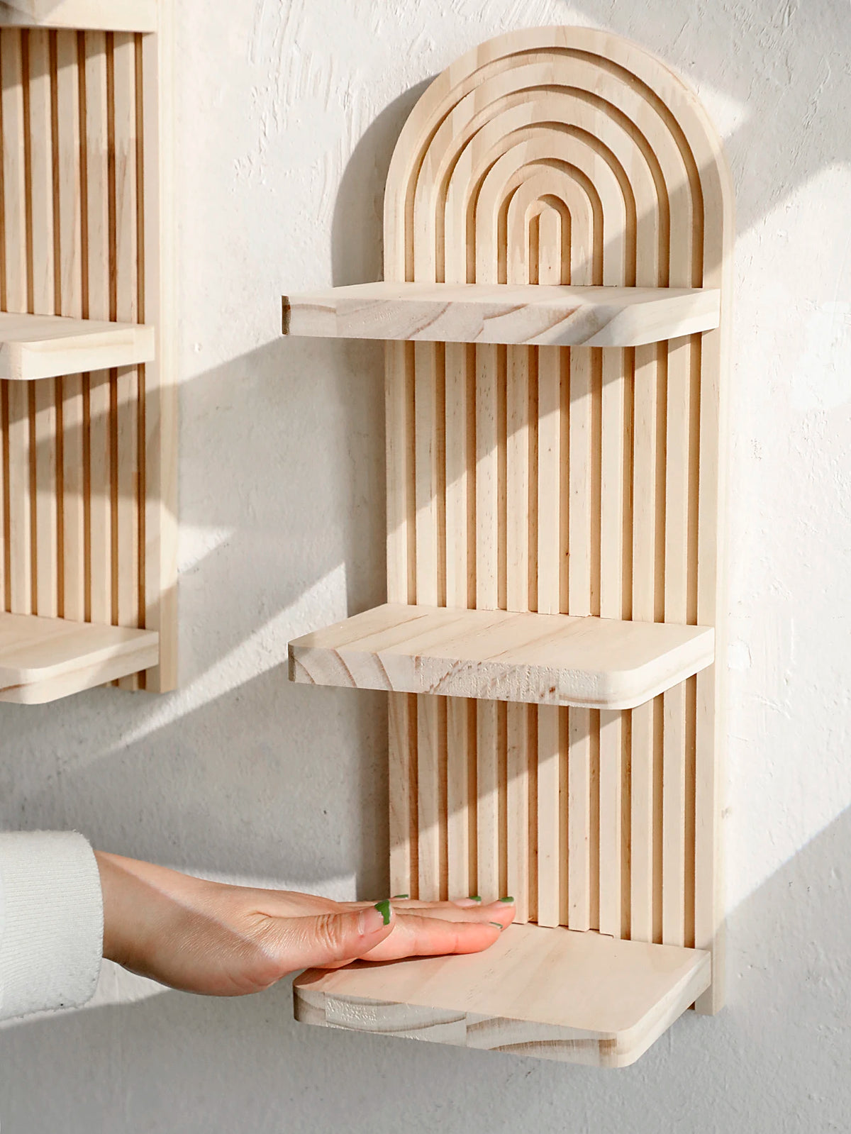3-Tier Arch Wood Shelf