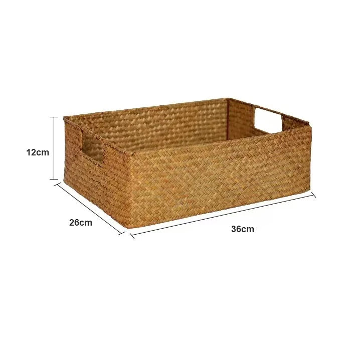 Natural Rattan Organizer Basket