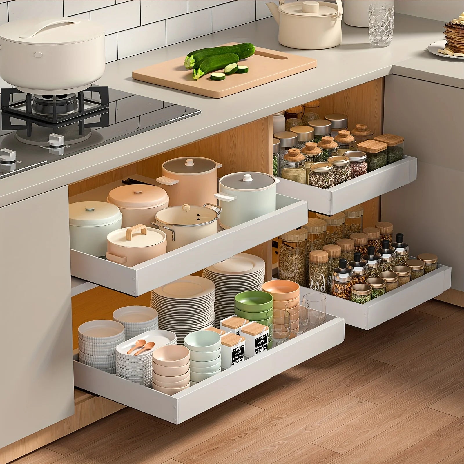 Sliding Kitchen Cabinet Organizer