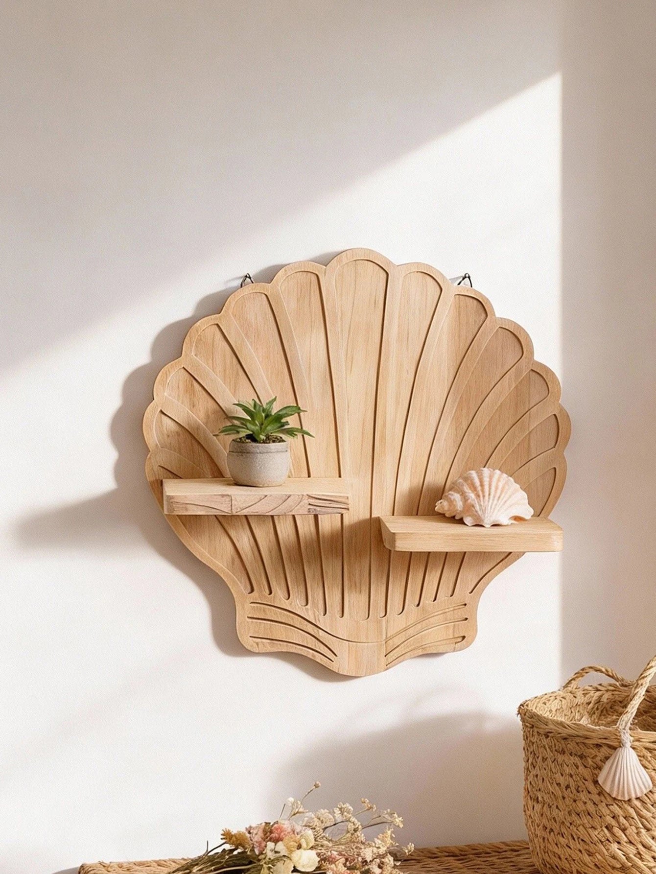 Spiral Wood Floating Shelf