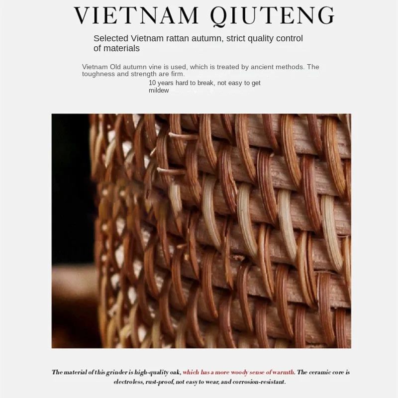 Woven Rattan Coaster Set