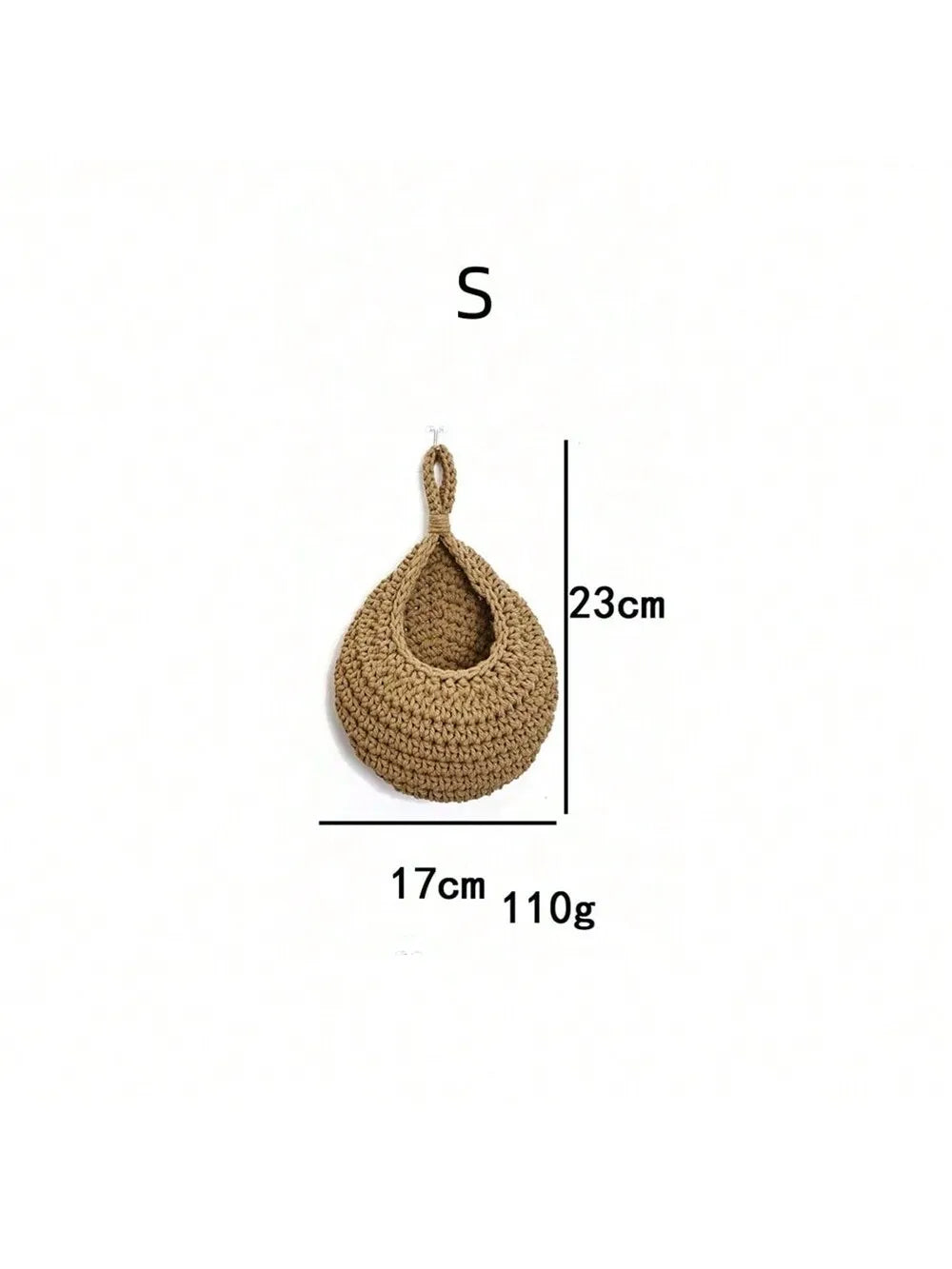 Woven Teardrop Hanging Basket