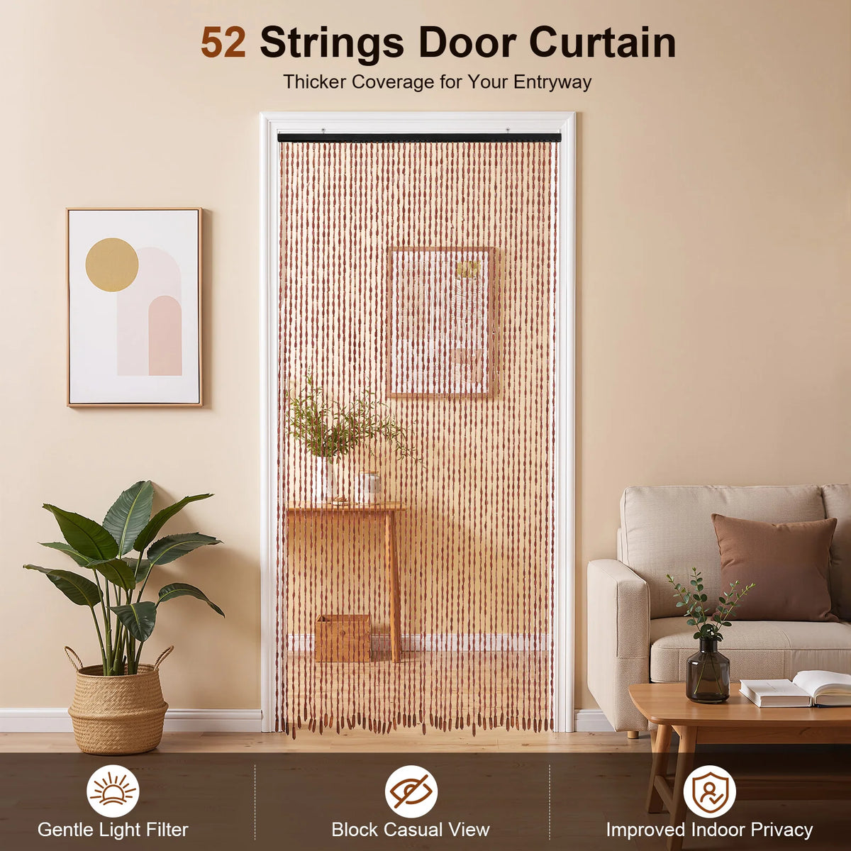 Bamboo Beaded Door Curtain