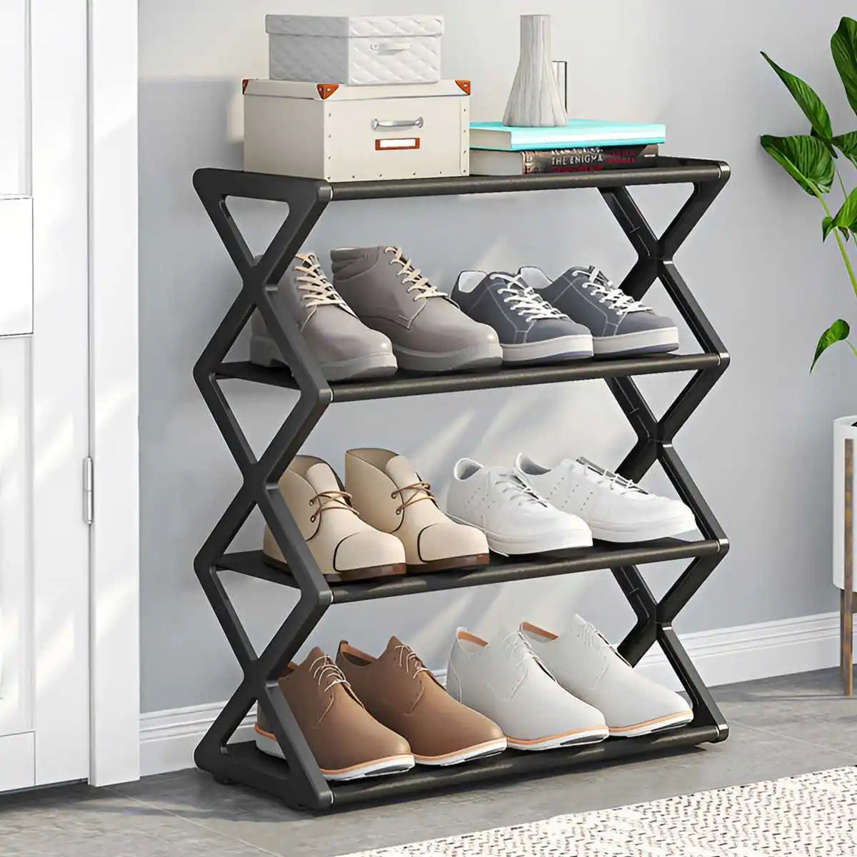 4-Tier Multifunctional Shoe Storage Organizer