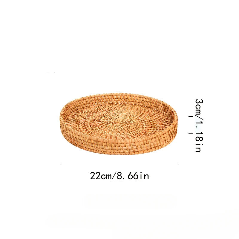 Round Woven Tray Basket
