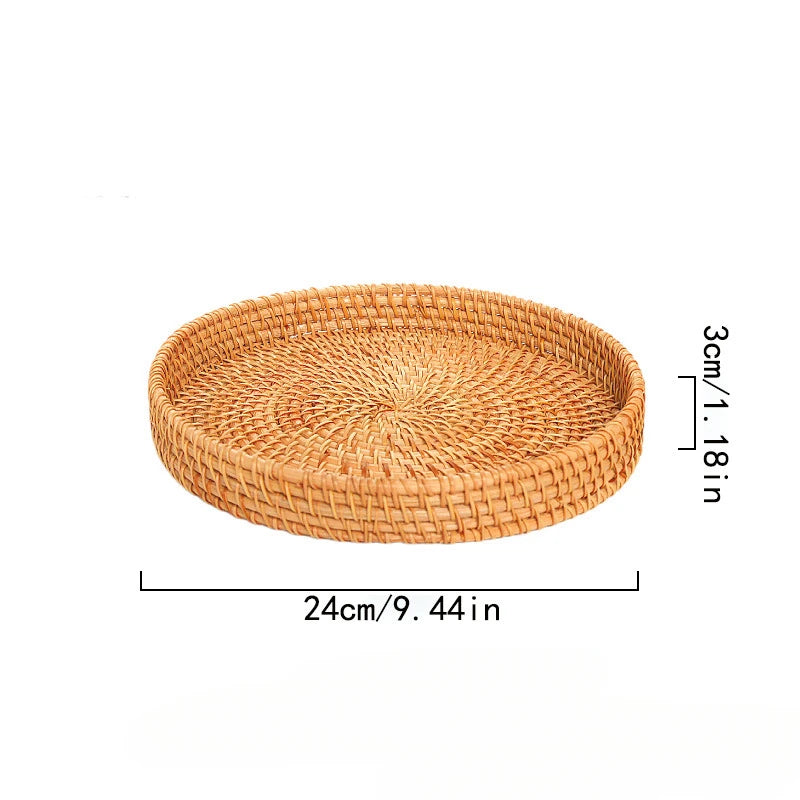 Round Woven Tray Basket