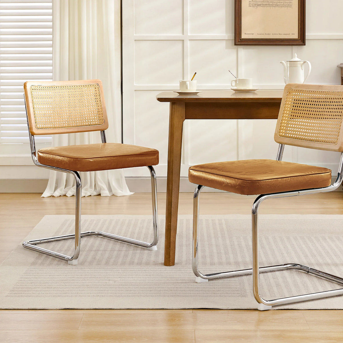 Mid-Century Rattan Dining Chairs