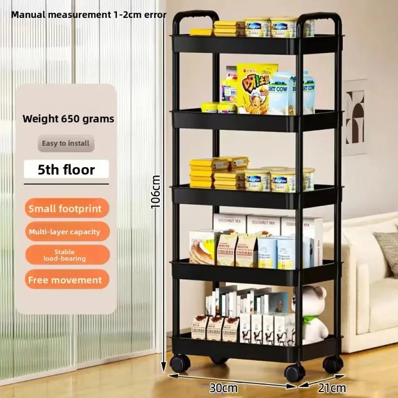 5-Tier Multi-Purpose Rolling Cart