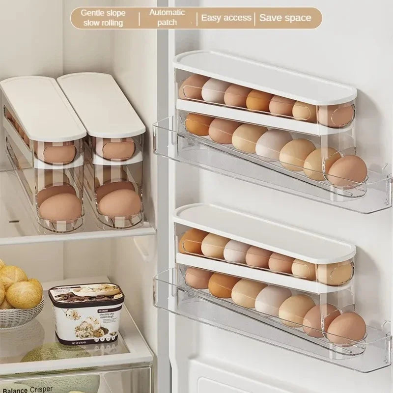 4-Tier Fridge Egg Storage Organizer