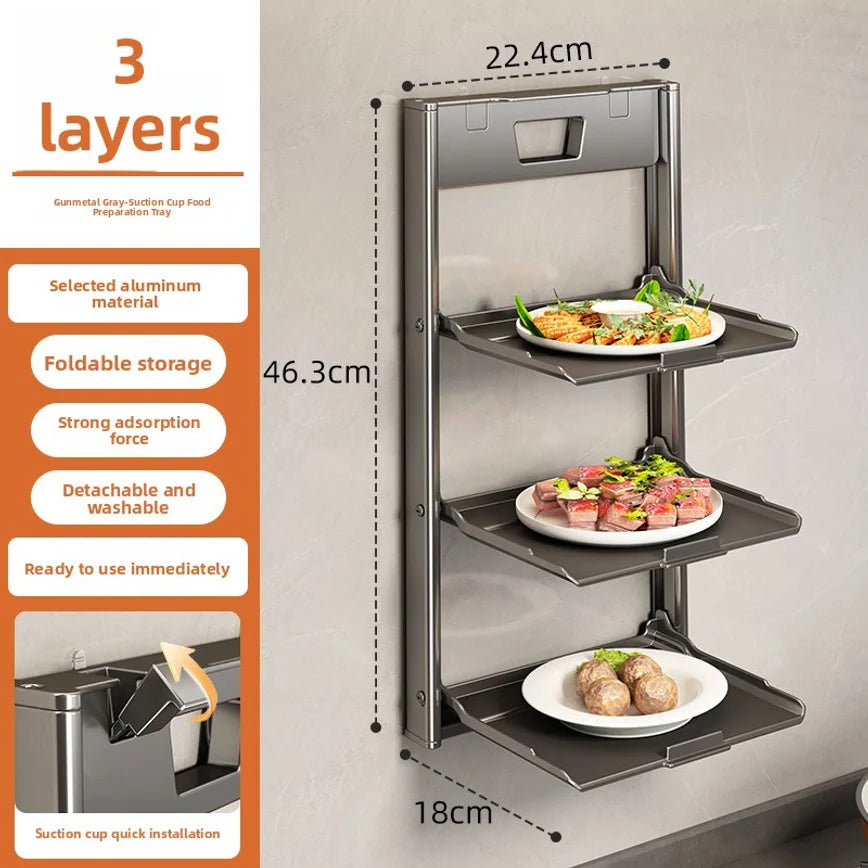 Wall-Mounted Folding Storage Shelf