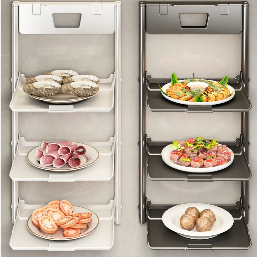 Wall-Mounted Folding Storage Shelf