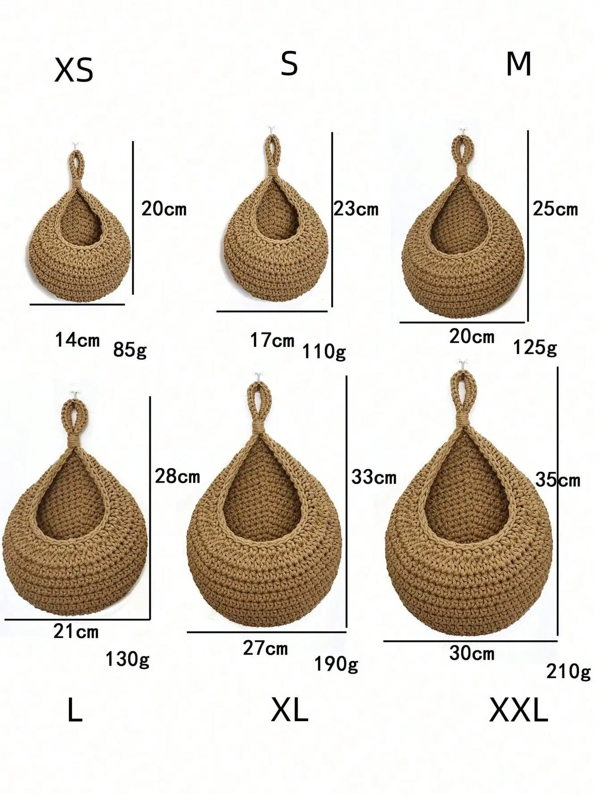 Woven Teardrop Hanging Basket