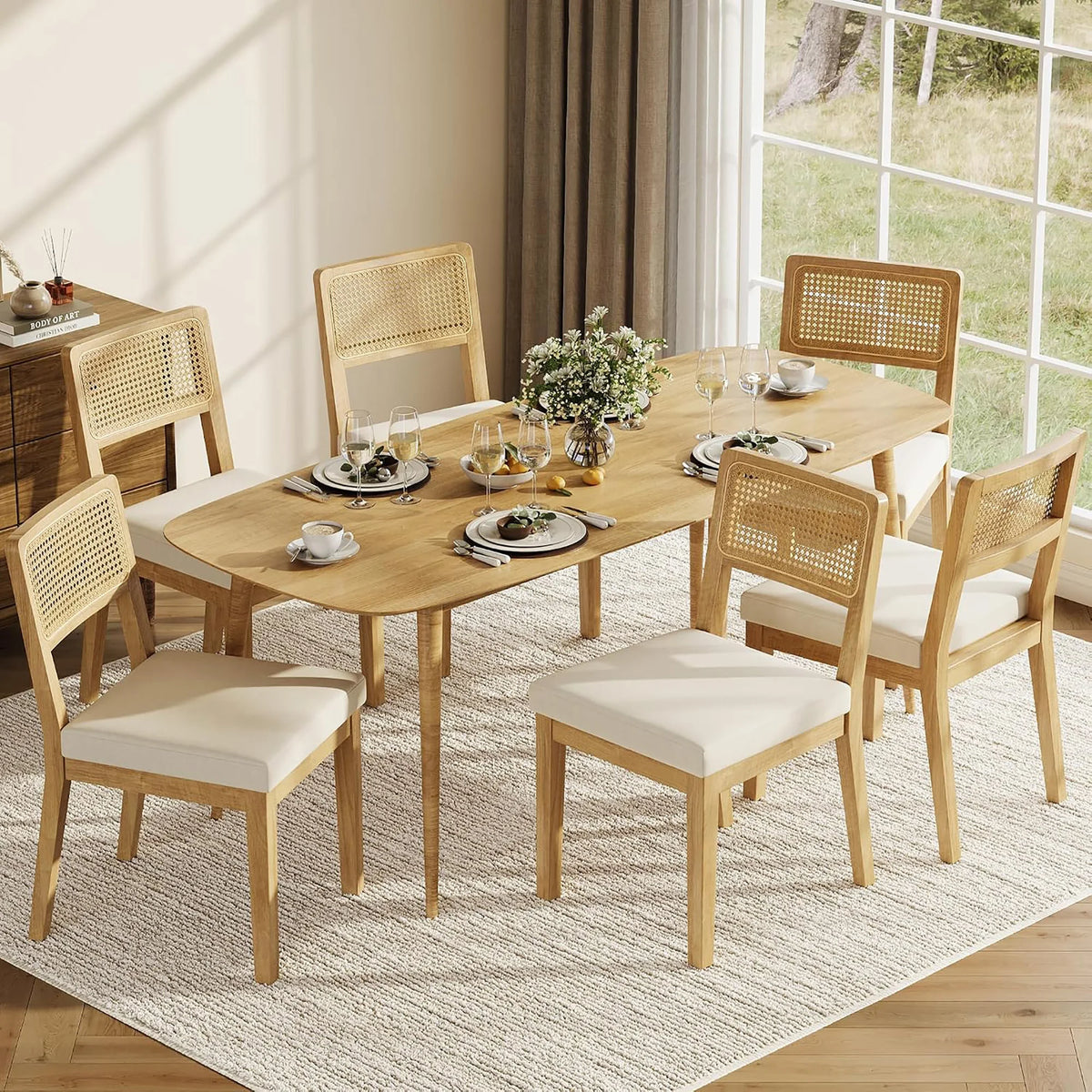 French Country Rattan Chairs
