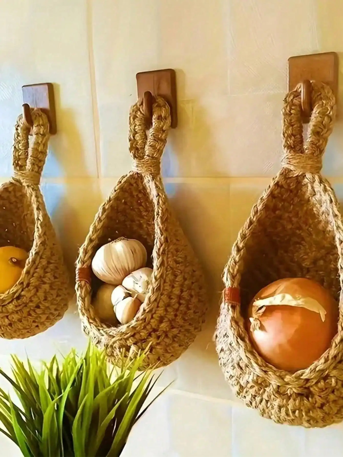 Woven Teardrop Hanging Basket