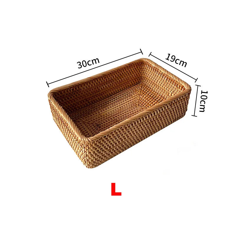 Rectangular Rattan Storage Basket