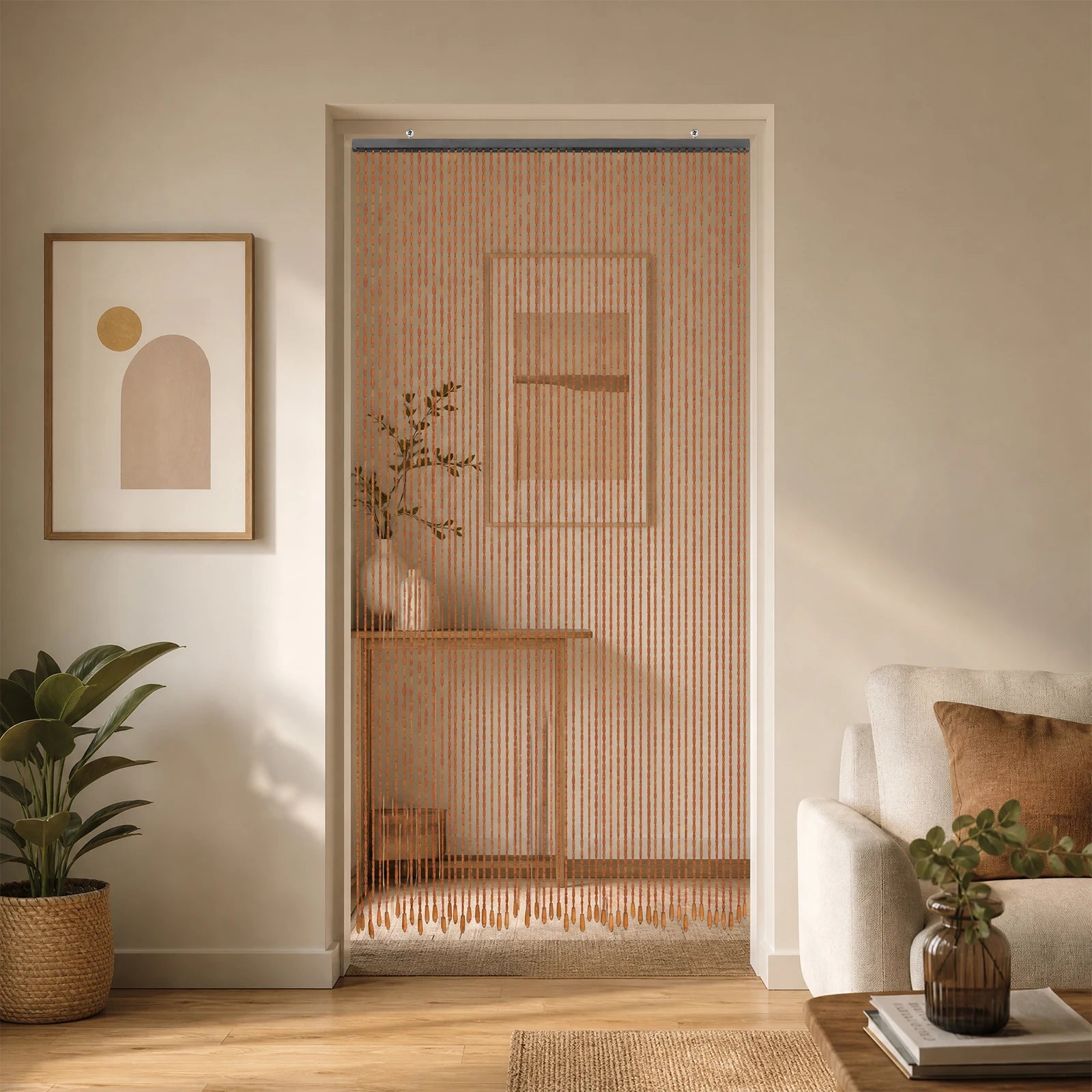 Bamboo Beaded Door Curtain