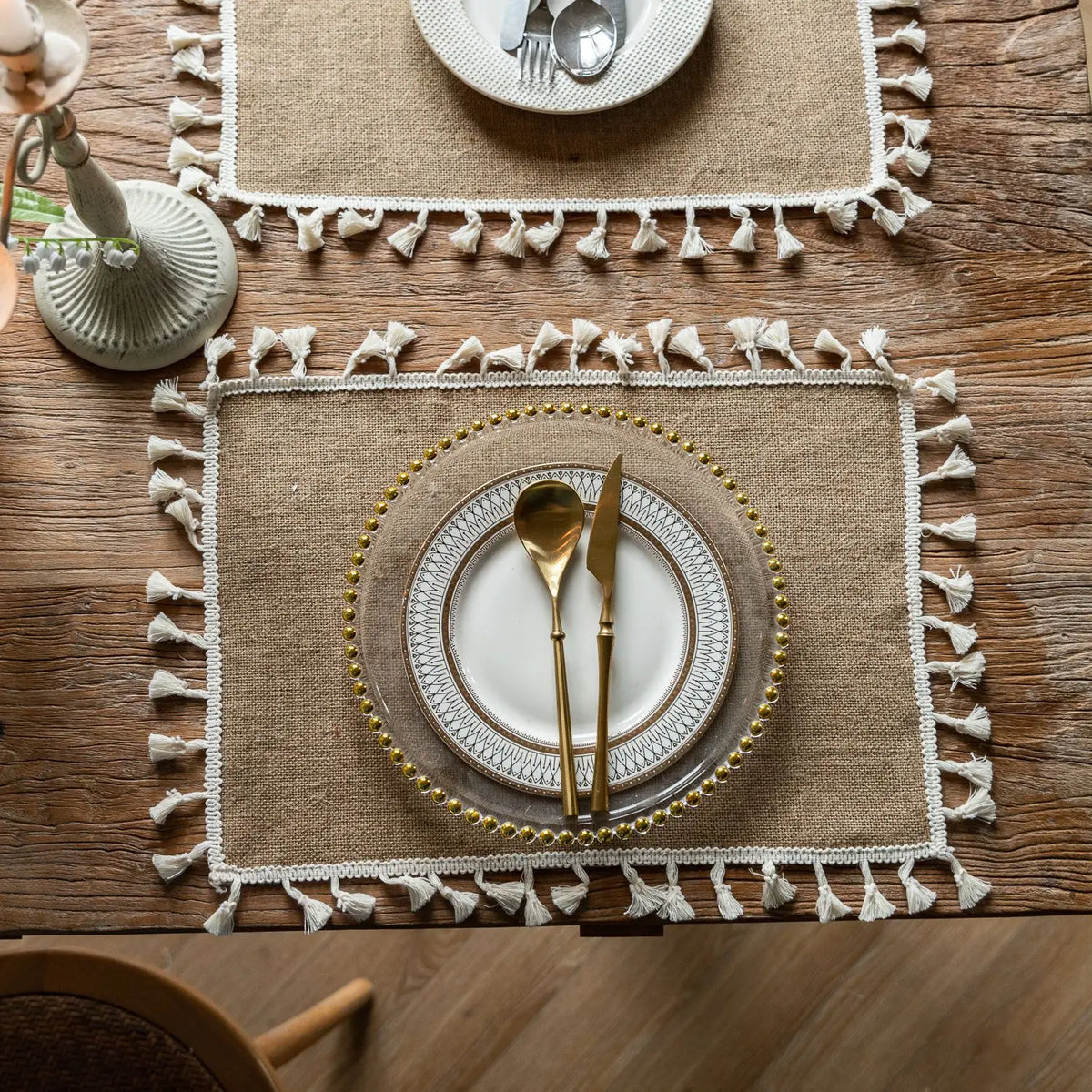 Braided Jute Placemats Set