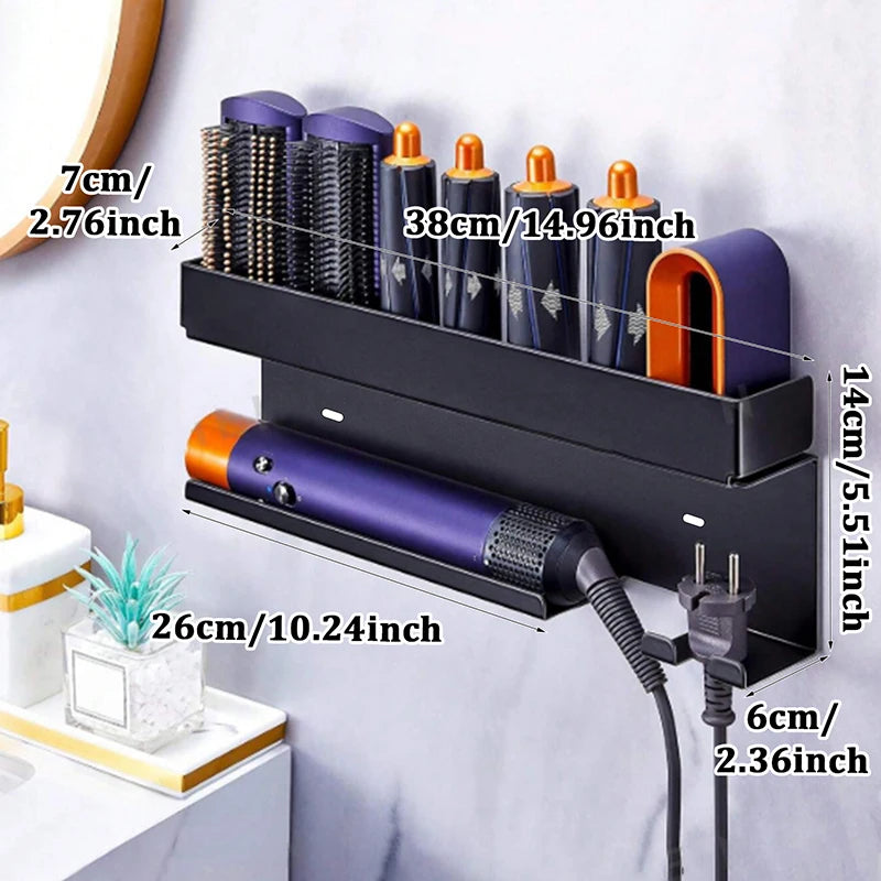 No-Drill Hair Styling Tool Organizer