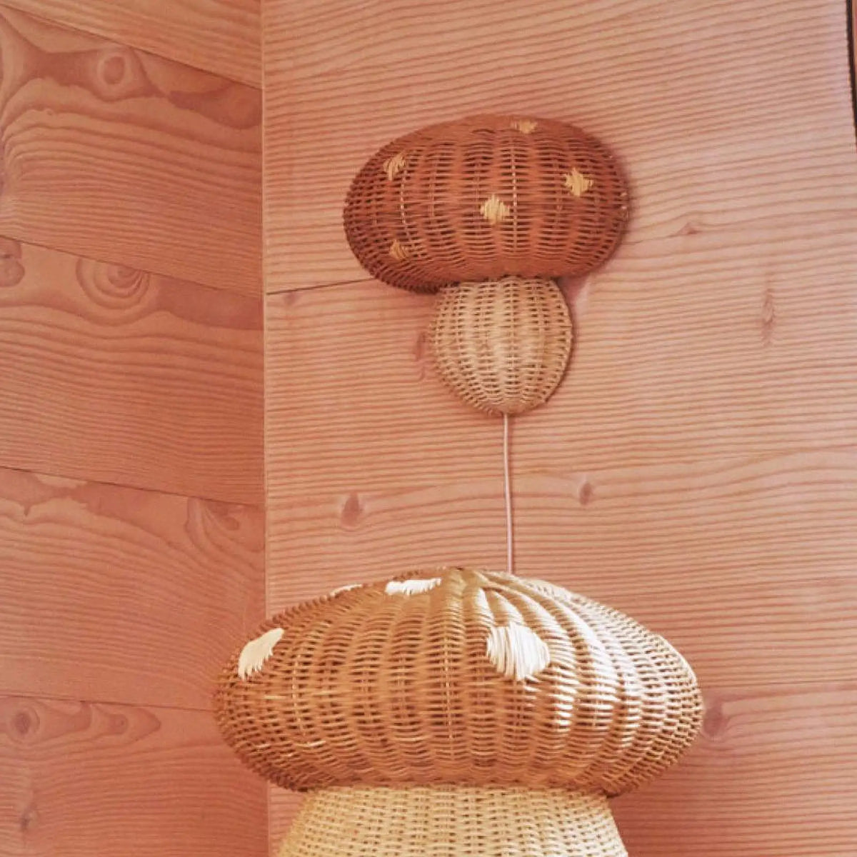 Rustic Rattan Lamp Shade