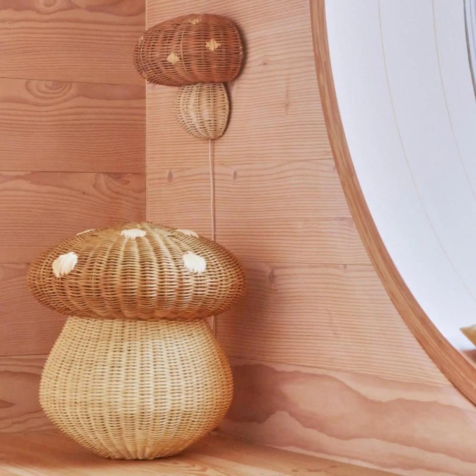 Rustic Rattan Lamp Shade