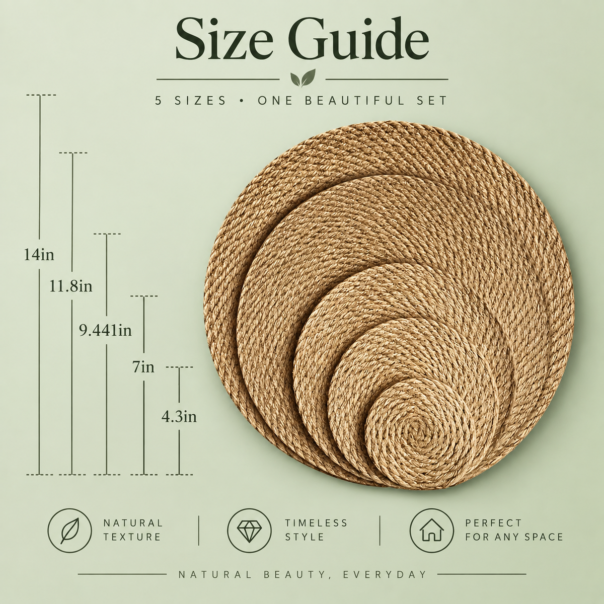 Untersetzer aus geflochtener Jute