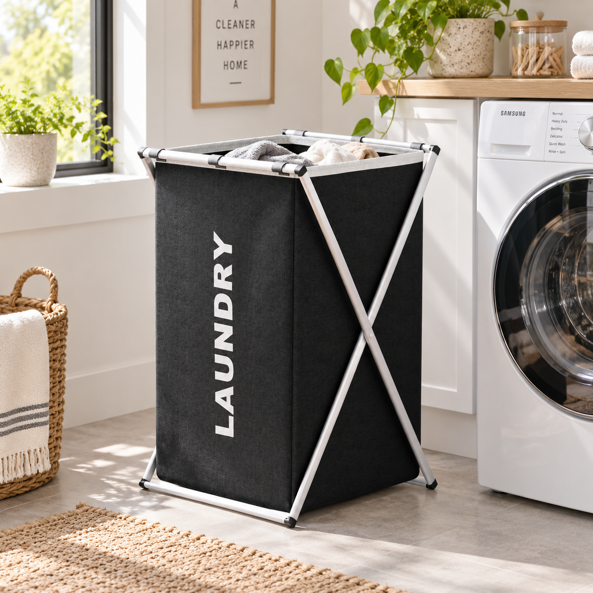 3-Section Foldable Laundry Hamper