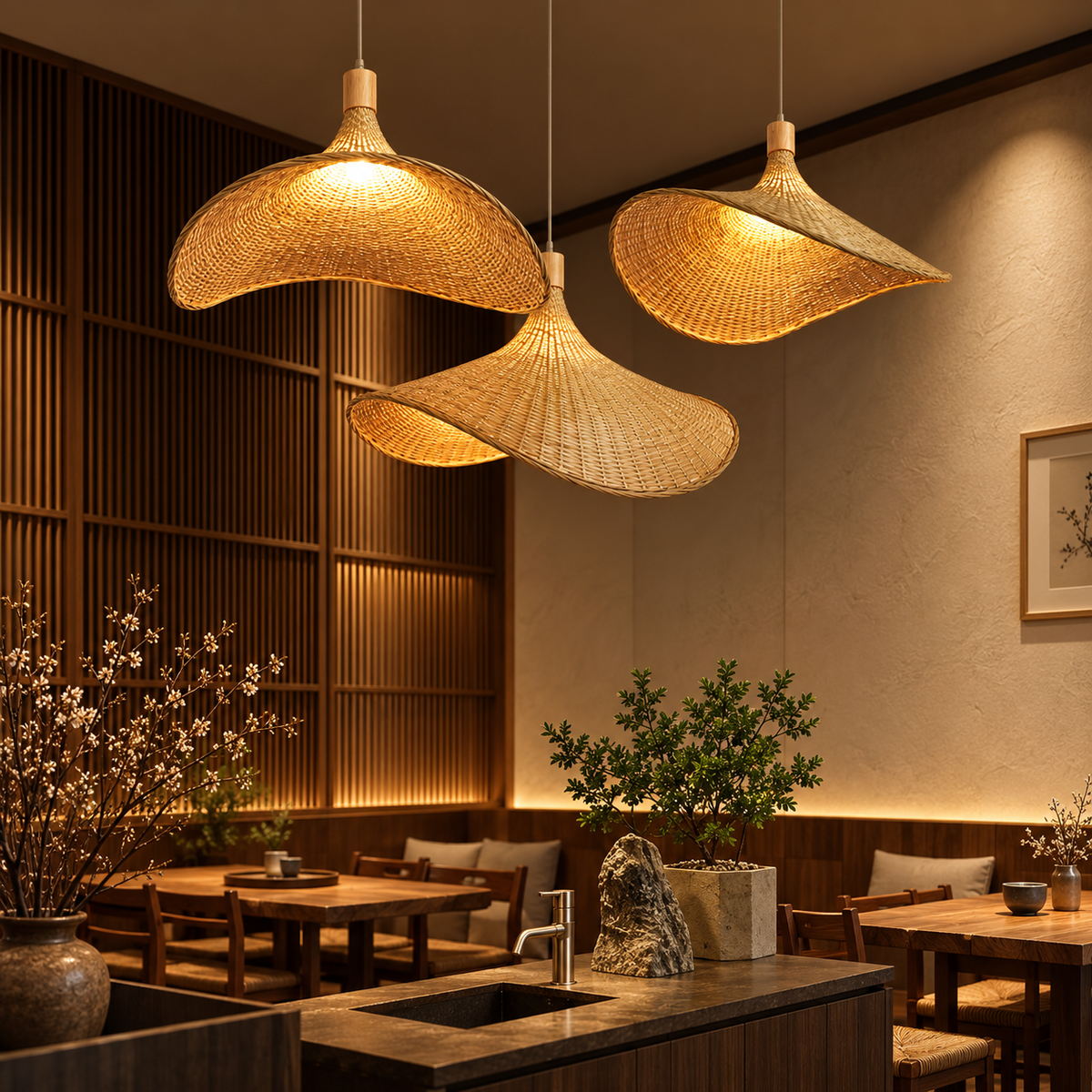 Rattan Pendant Hanging Lamp