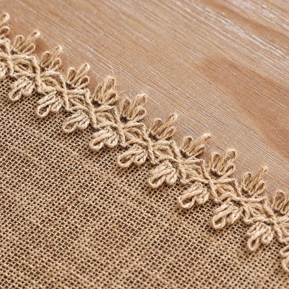 Geflochtene Jute-Platzsets Set