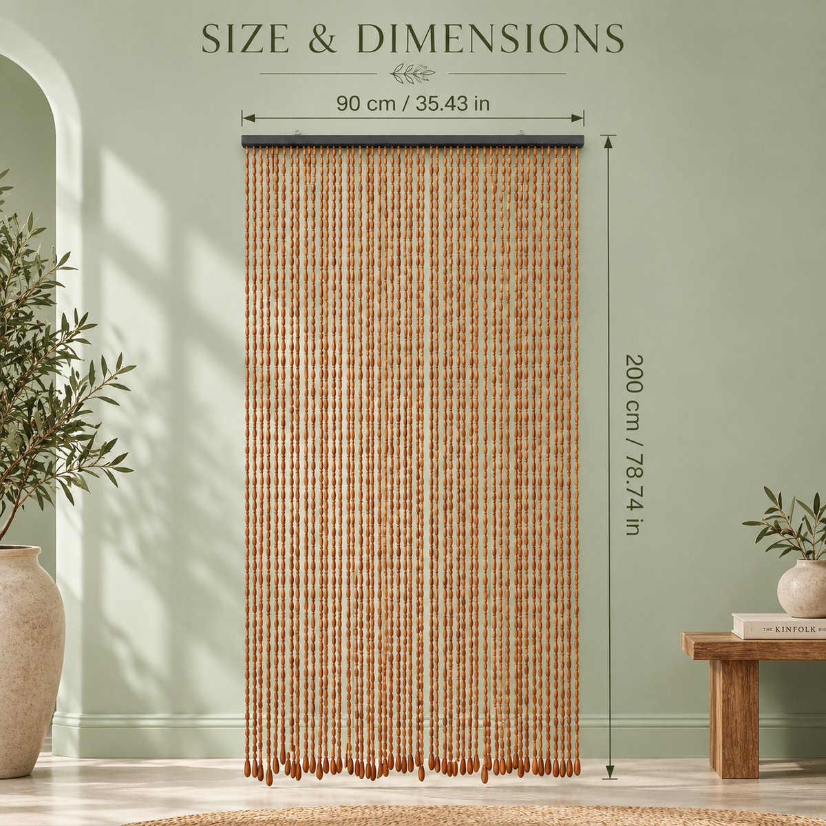 Bamboo Beaded Door Curtain