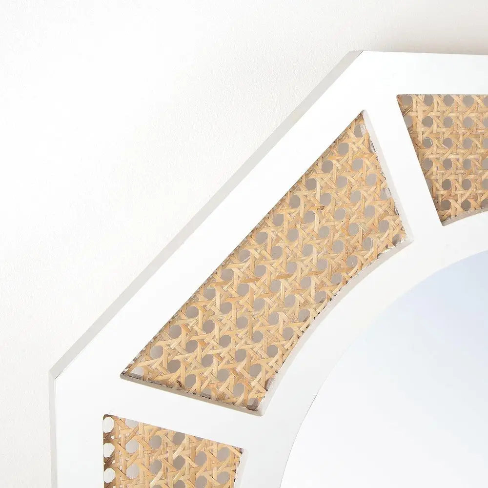 Large Woven Rattan Mirror