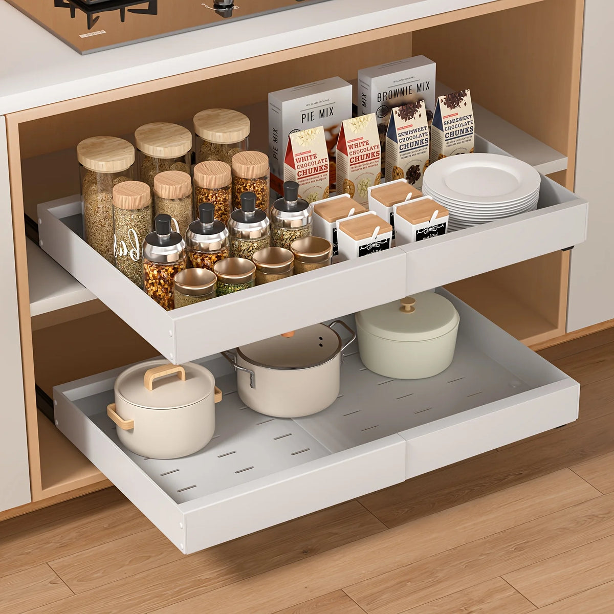 Sliding Kitchen Cabinet Organizer