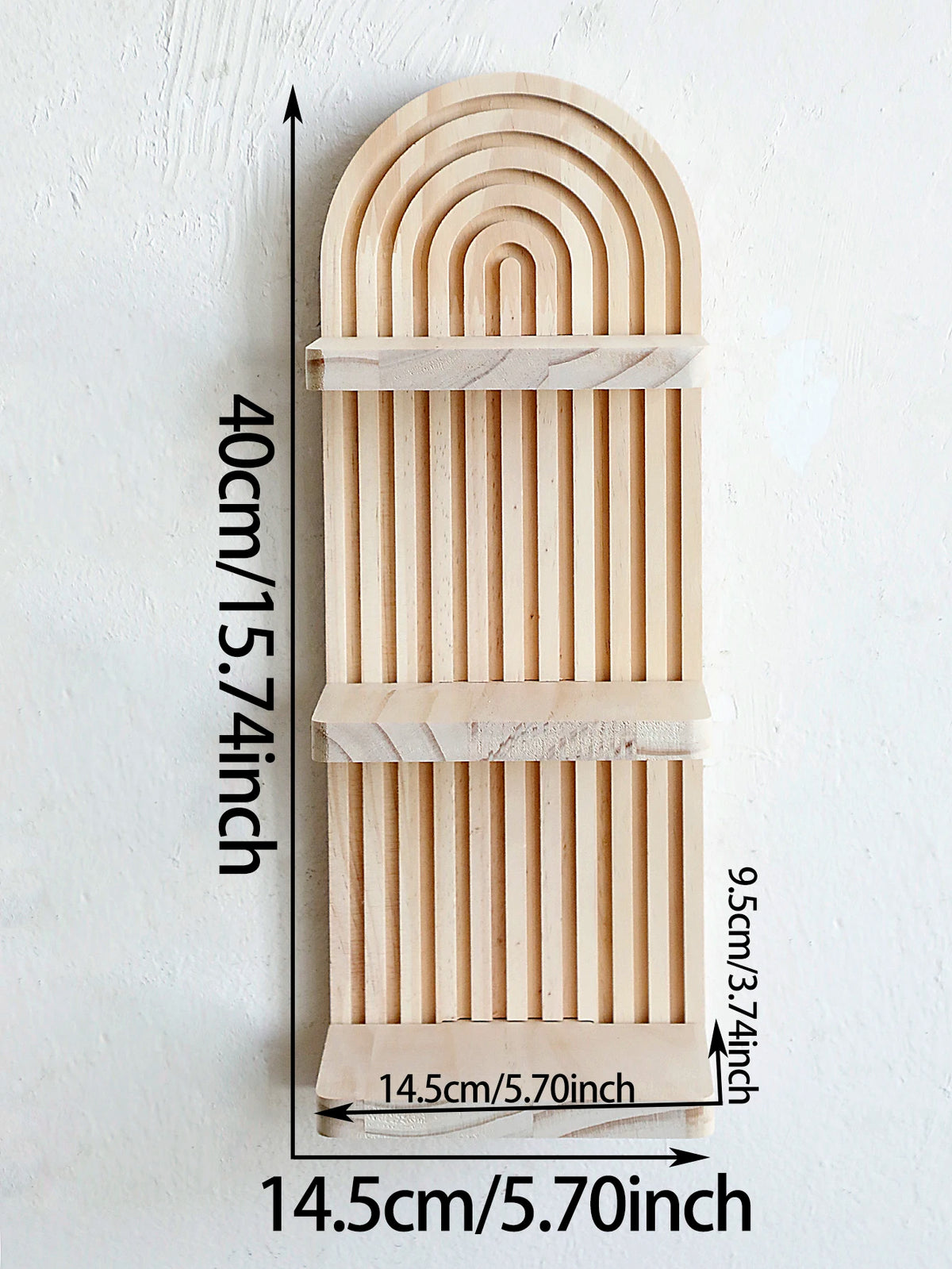 3-Tier Arch Wood Shelf