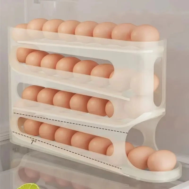 4-Tier Fridge Egg Storage Organizer