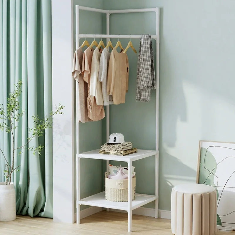 Detachable Multi-Tier Corner Coat Rack