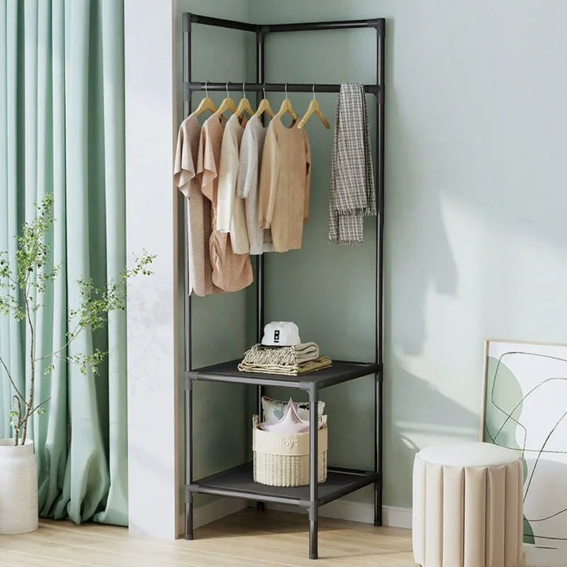Detachable Multi-Tier Corner Coat Rack