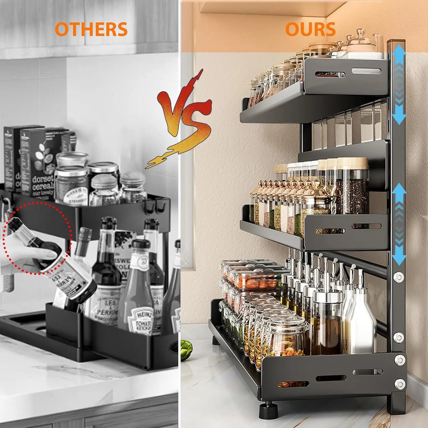 3-Tier Adjustable Kitchen Organizer
