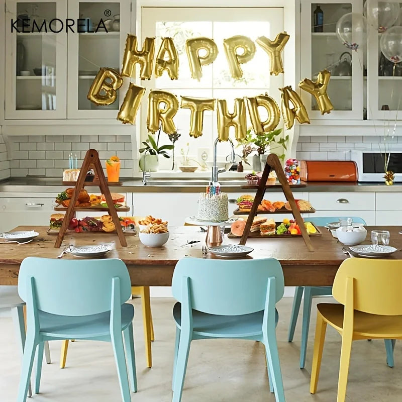 3-Tier Wooden Serving Tray