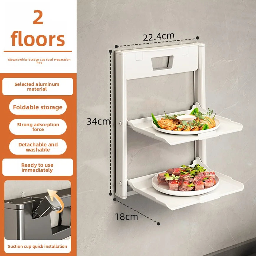 Wall-Mounted Folding Storage Shelf