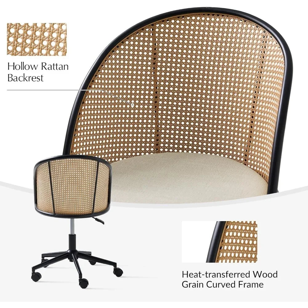 Rattan Office Desk Chair