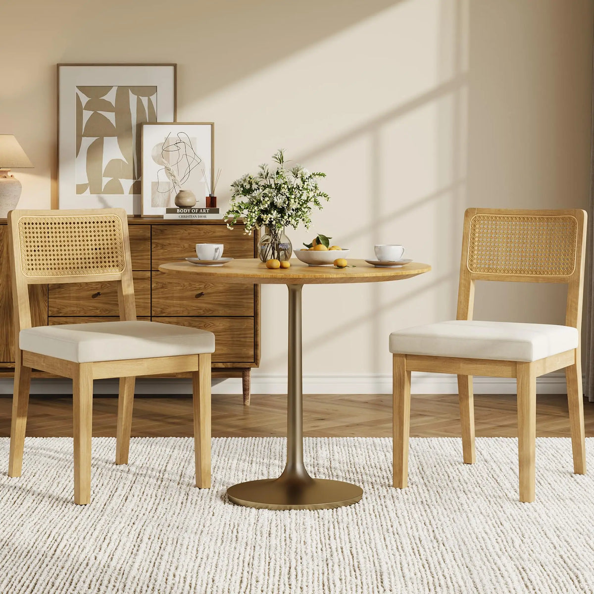 French Country Rattan Chairs